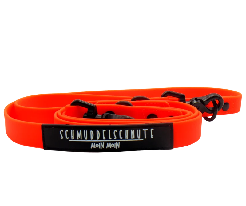 Hundeleine "Schietwedda" Neon Orange