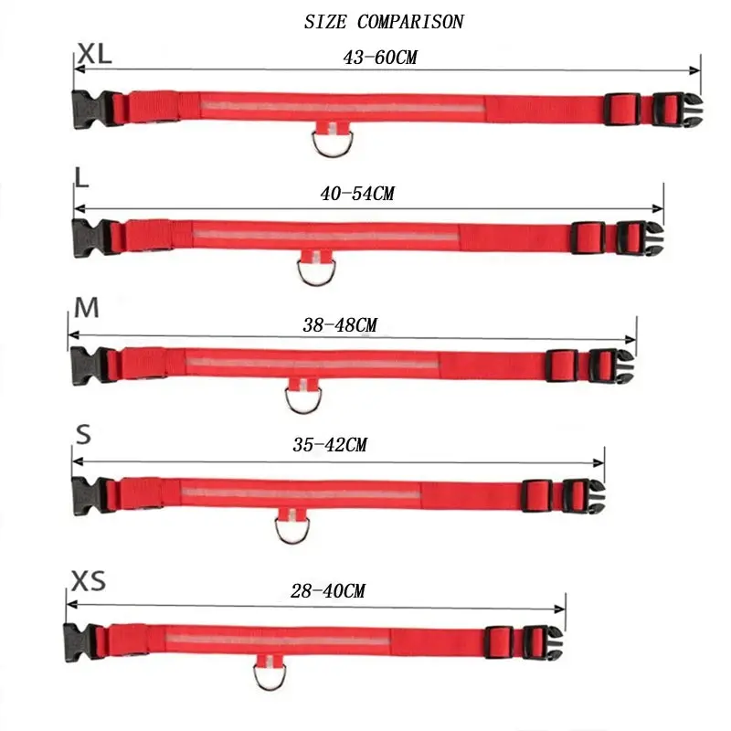 Nylon-LED-Nachtsicherheits-Hundehalsband