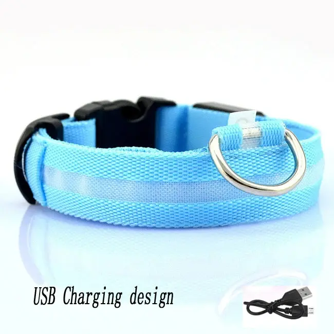 Nylon-LED-Nachtsicherheits-Hundehalsband