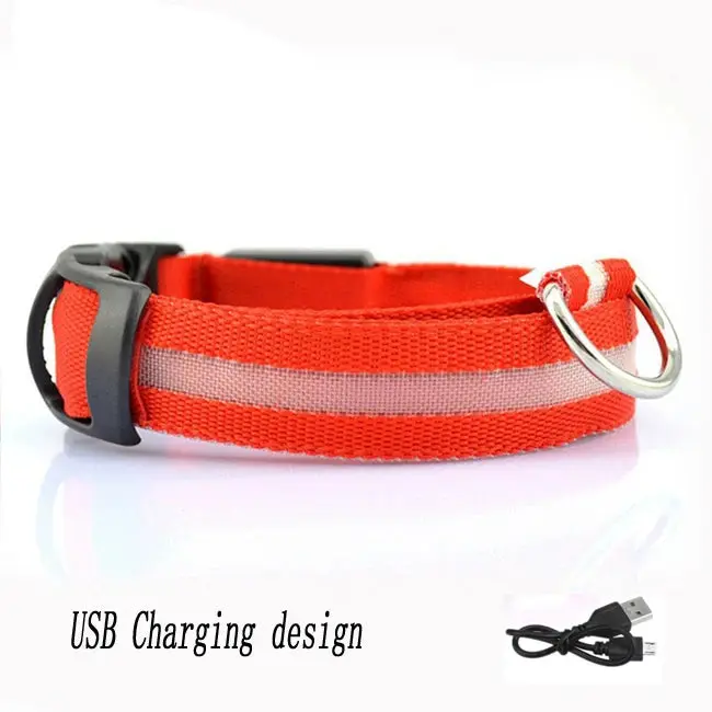 Nylon-LED-Nachtsicherheits-Hundehalsband