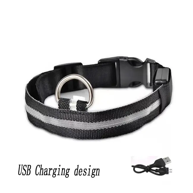 Nylon-LED-Nachtsicherheits-Hundehalsband