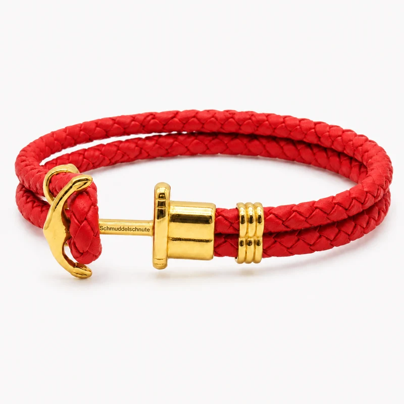 "Ankertau" Armband Rot