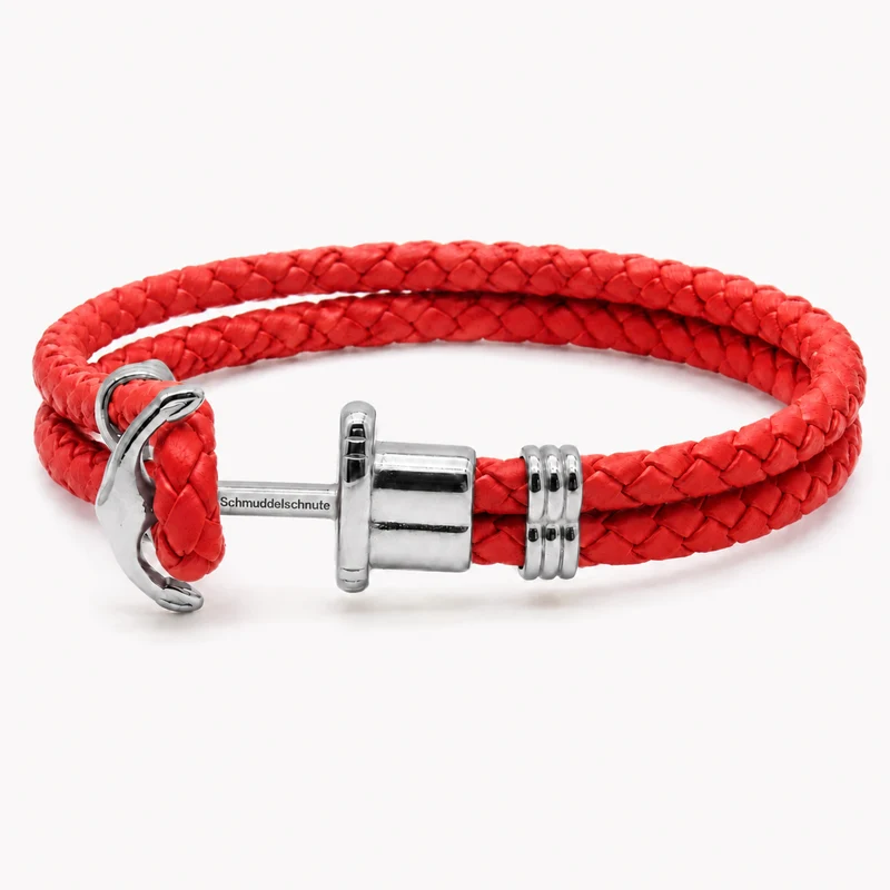 "Ankertau" Armband Rot