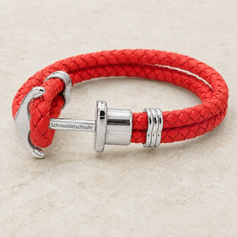 "Ankertau" Armband Rot