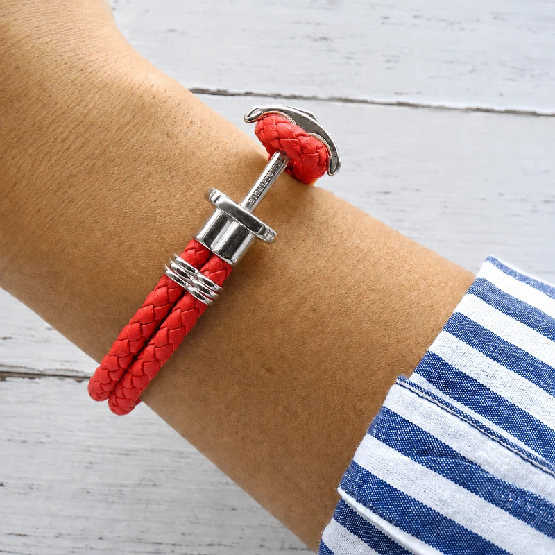 "Ankertau" Armband Rot