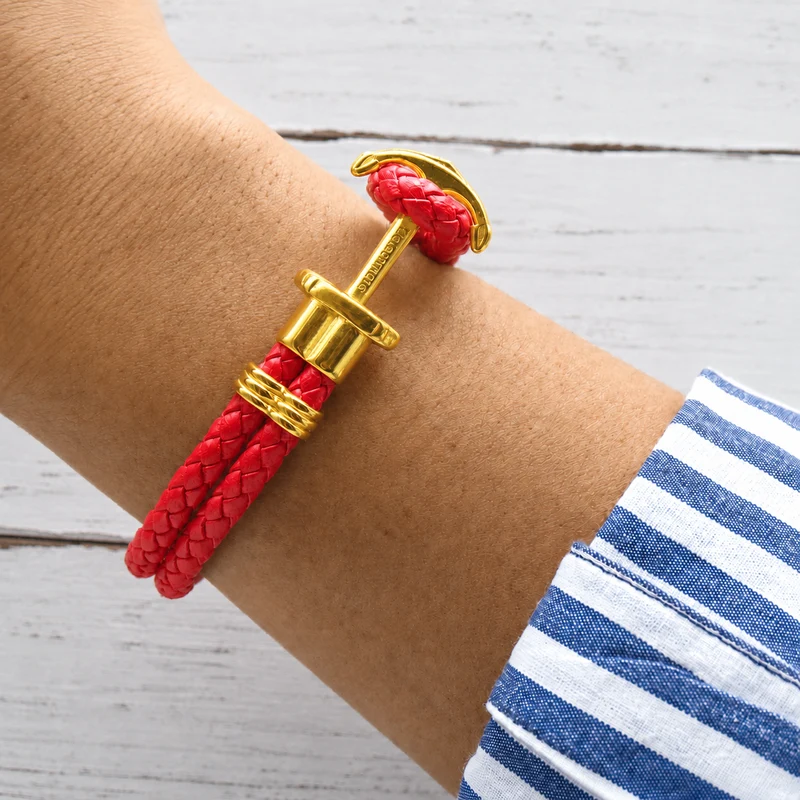 "Ankertau" Armband Rot