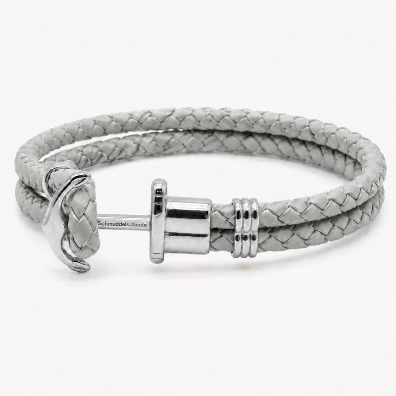 "Ankertau" Armband Grau