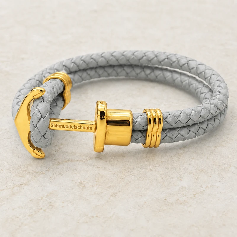 "Ankertau" Armband Grau