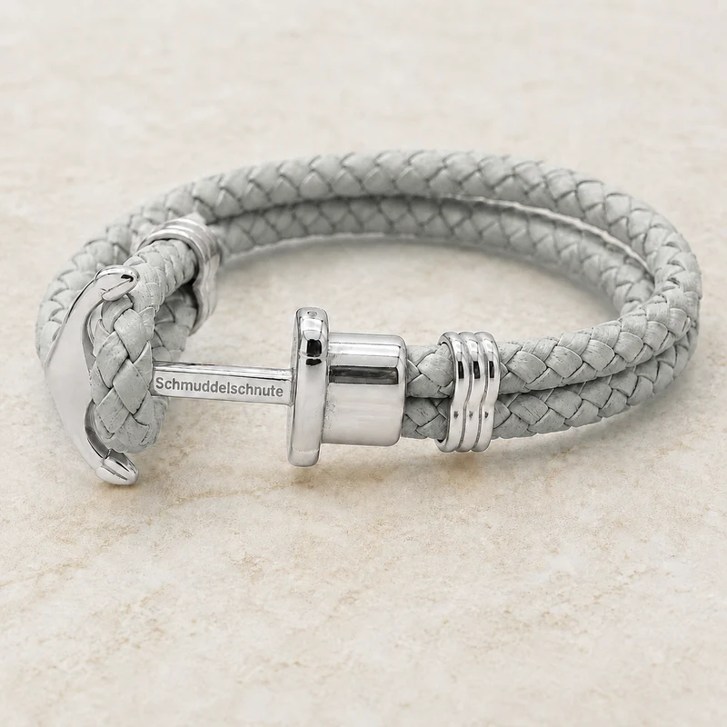 "Ankertau" Armband Grau
