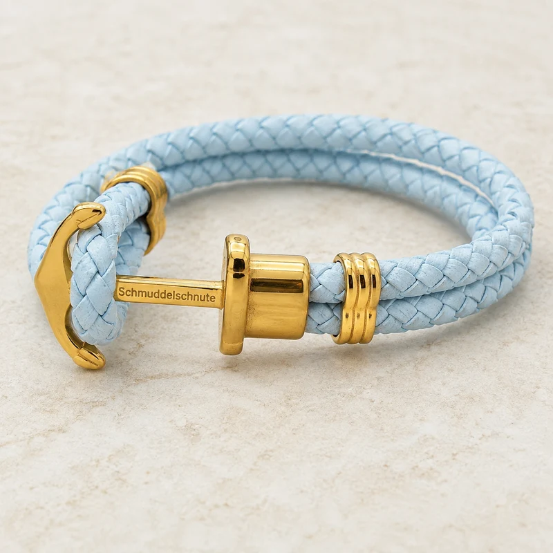 "Ankertau" Armband Hellblau