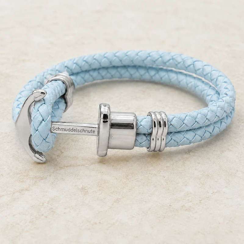 "Ankertau" Armband Hellblau
