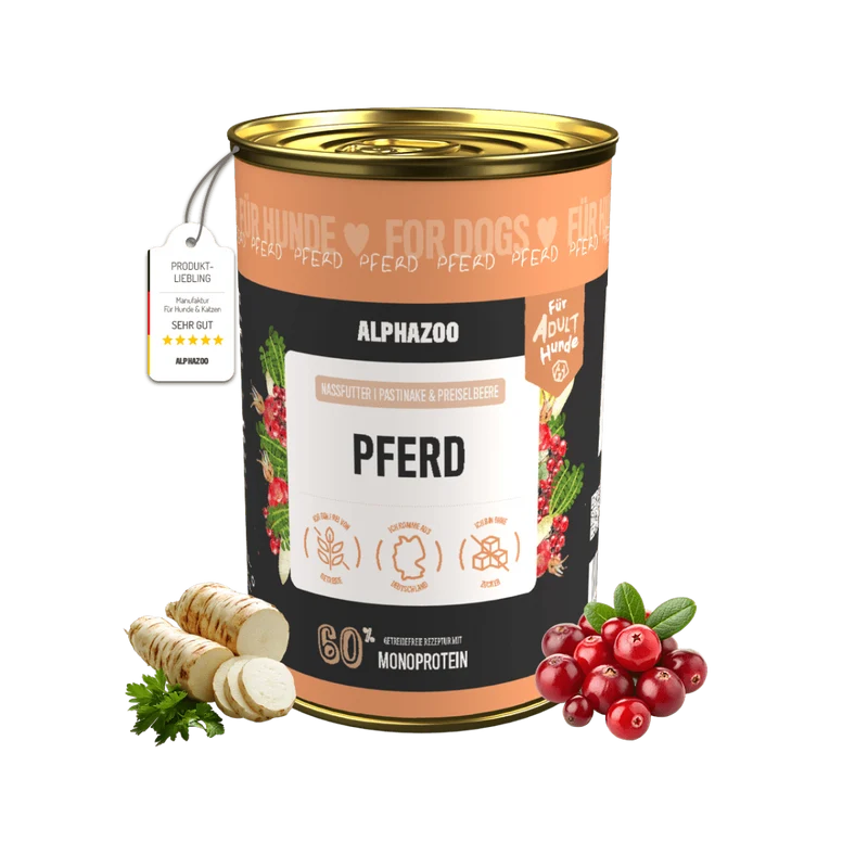 Monoprotein Pferd Nassfutter für Hunde