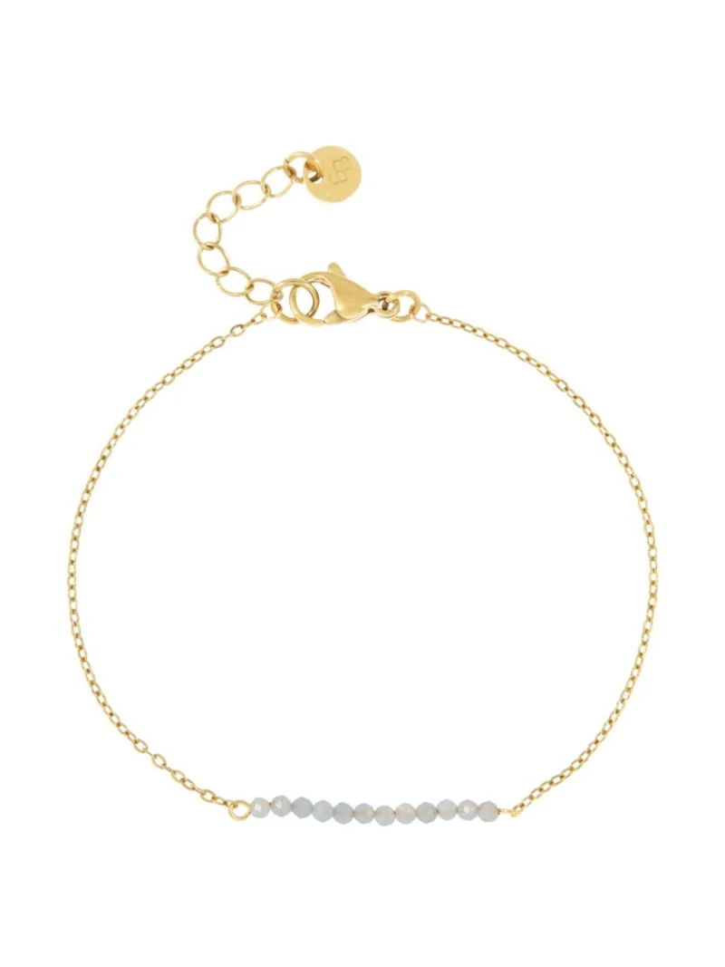 Hellblaues zierliches Edelsteinarmband