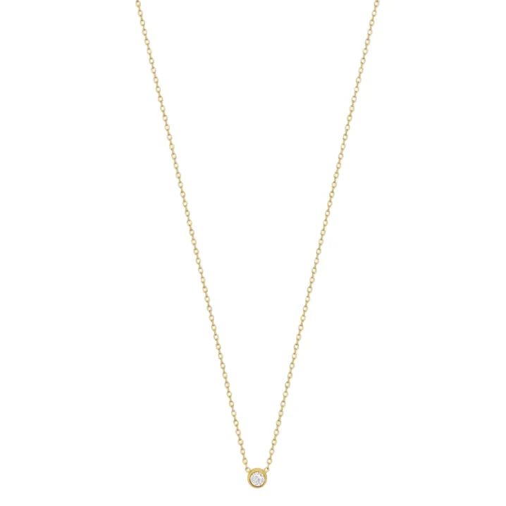 Goldene Halskette mit feinen Strasssteinen