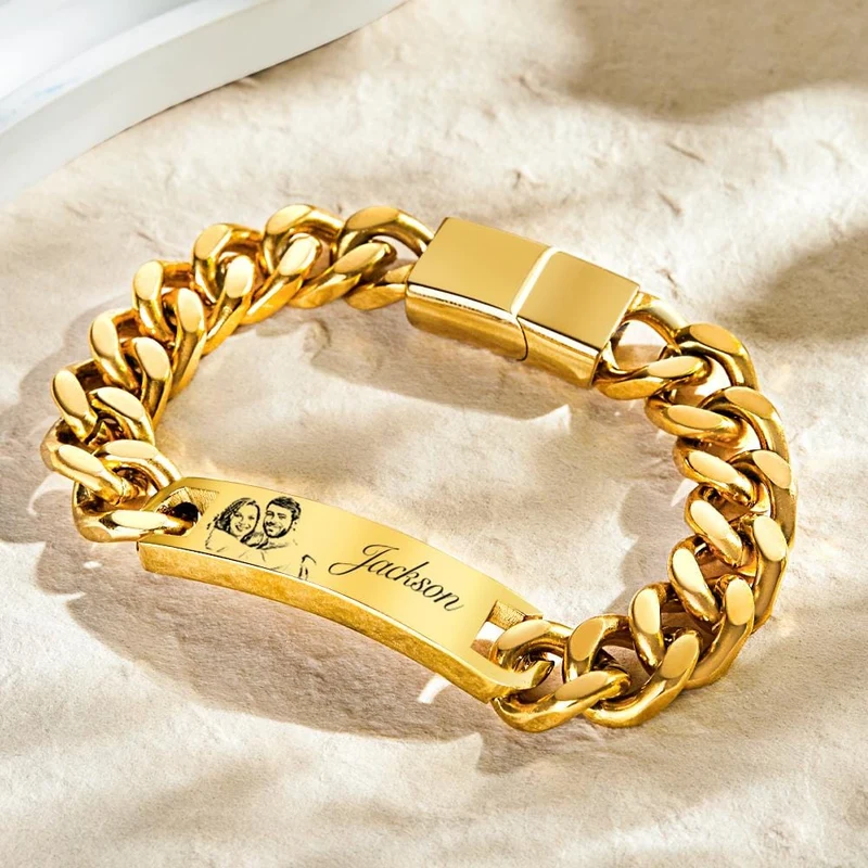 Edelstahl Foto Vintage Armband Schmuck