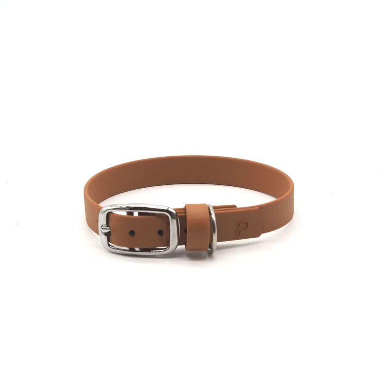 Set | Halsband & Leine aus Biothane® 'Hellbraun'