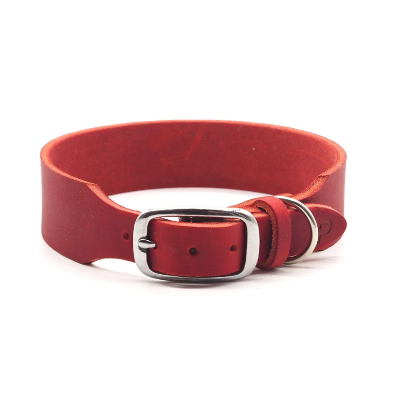 Personalisierbares Lederhalsband mit Name | Chili