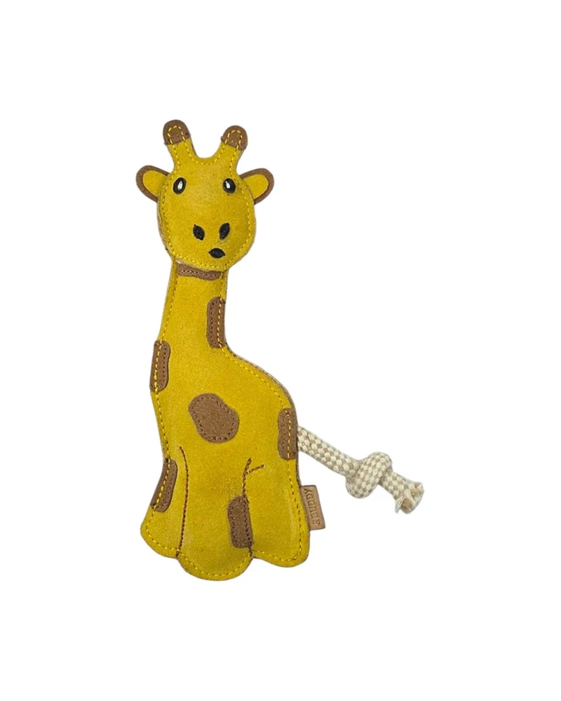 Hundespielzeug Giraffe 'Gina' aus Wildleder