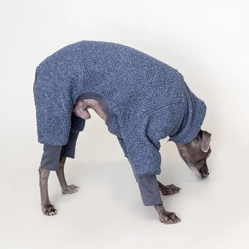 Hunde-Overall "Teddy" Taubenblau