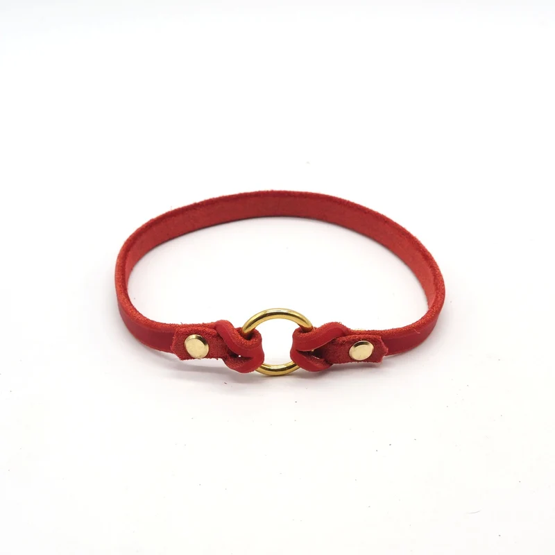 Markenhalsband aus Fettleder