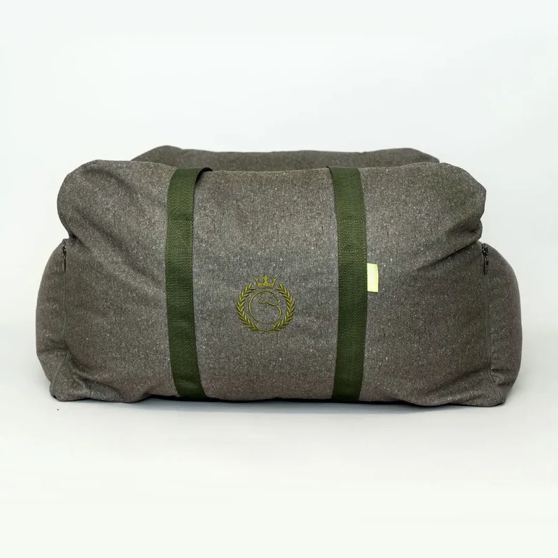 Hundeautositz „Big Flanell" – XXL Khaki