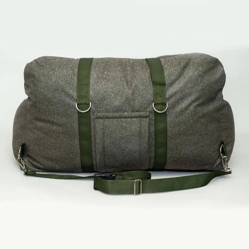 Hundeautositz „Big Flanell" – XXL Khaki