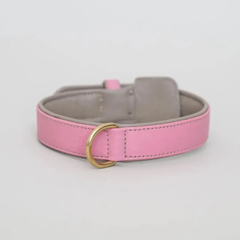 Lederhalsband „Doublé Classic“ – Rose Taupe