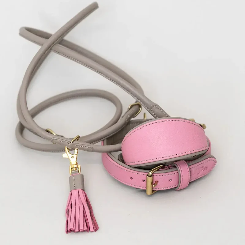 Lederhalsband „Doublé Classic“ – Rose Taupe