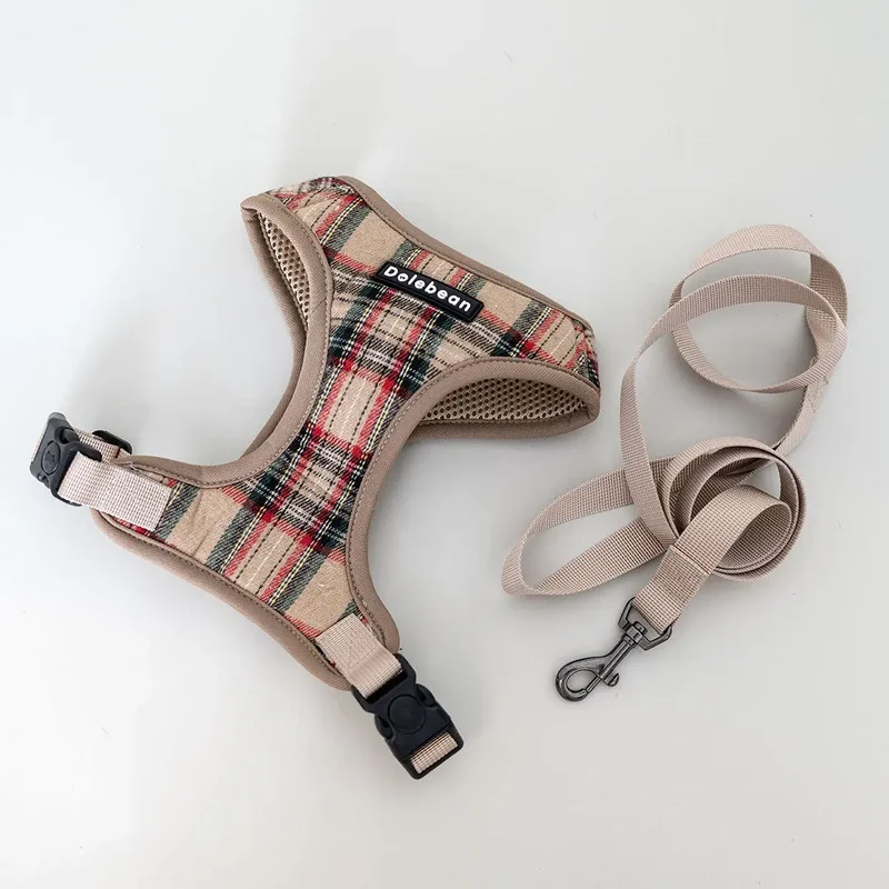 Hundegeschirr inklusive Leine - "Highland" - beige