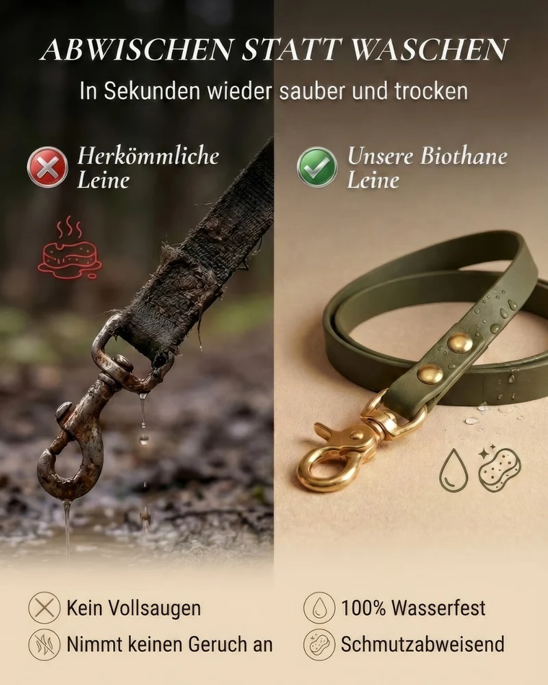 Wasserfeste Schleppleine aus Biothane