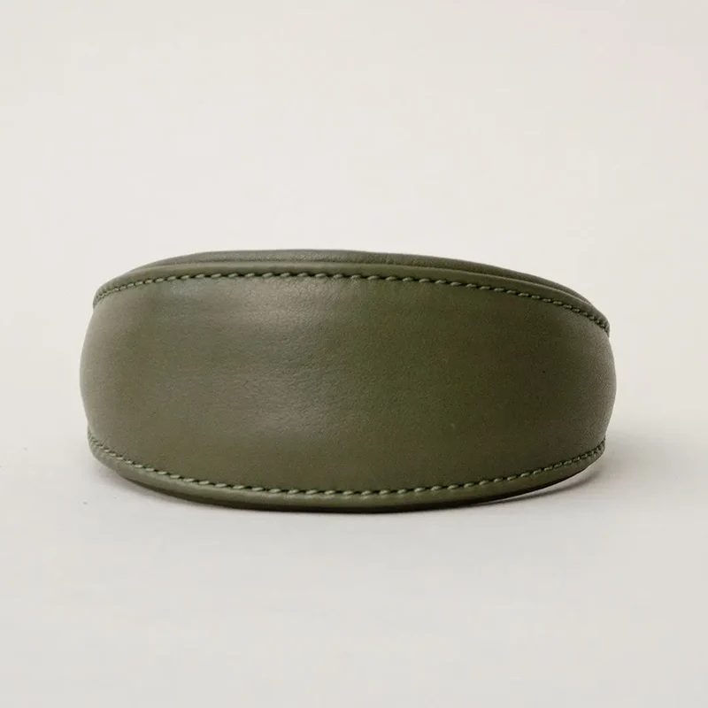 Windhund-Lederhalsband - "Nappa Greyhound" - oliv