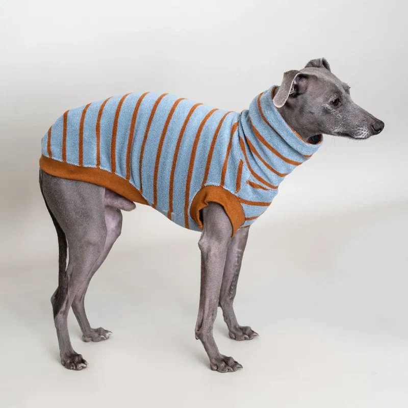 Frottee-Shirt für Hunde – Grau braun