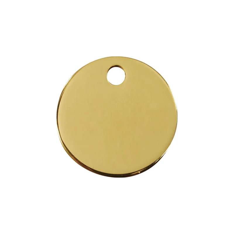 Hundemarke mit Gravur 'Gold' (Messing)