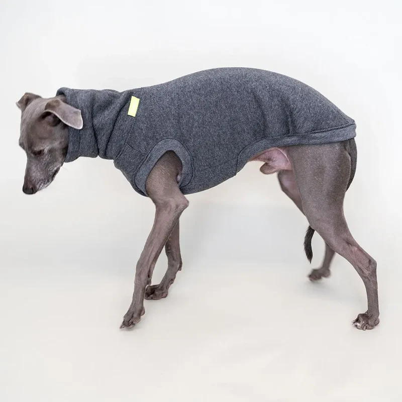 Hunde-Sweater "COZY" - Melange DUNKELGRAU