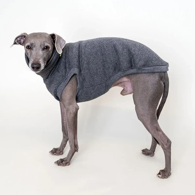 Hunde-Sweater "COZY" - Melange DUNKELGRAU