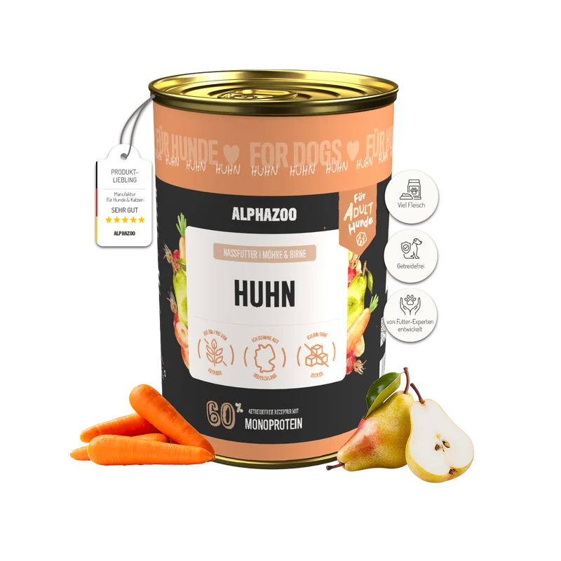 Monoprotein Huhn Nassfutter für Hunde