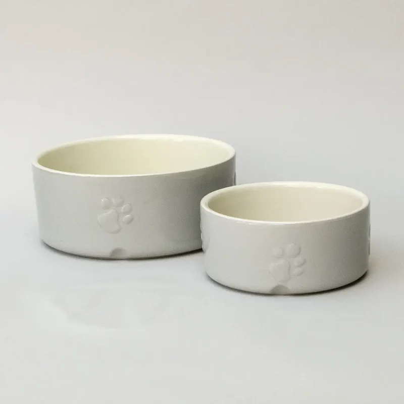 „Food&Drink“ Bowl – Hundenapf Steinzeug (Grau)