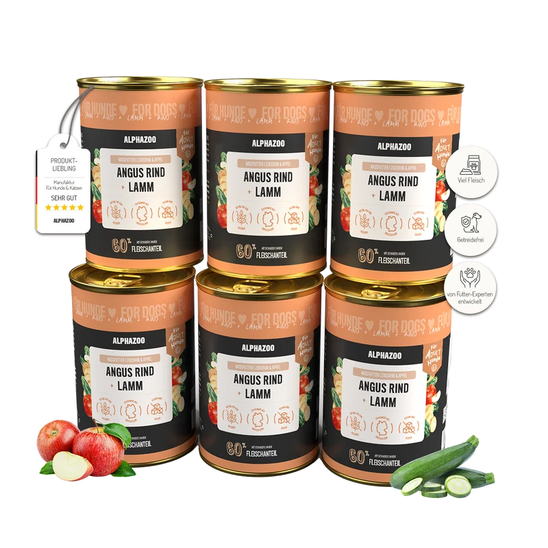 Angus Rind + Lamm Nassfutter für Adult Hunde