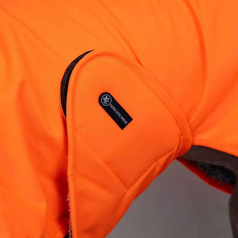 Warmer Hundemantel „Hugo“ – Neon-Orange