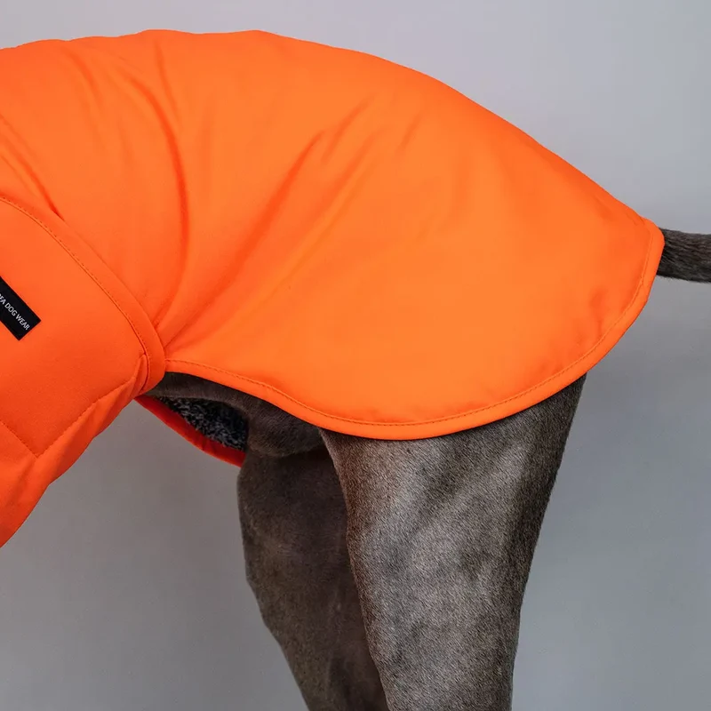 Warmer Hundemantel „Hugo“ – Neon-Orange