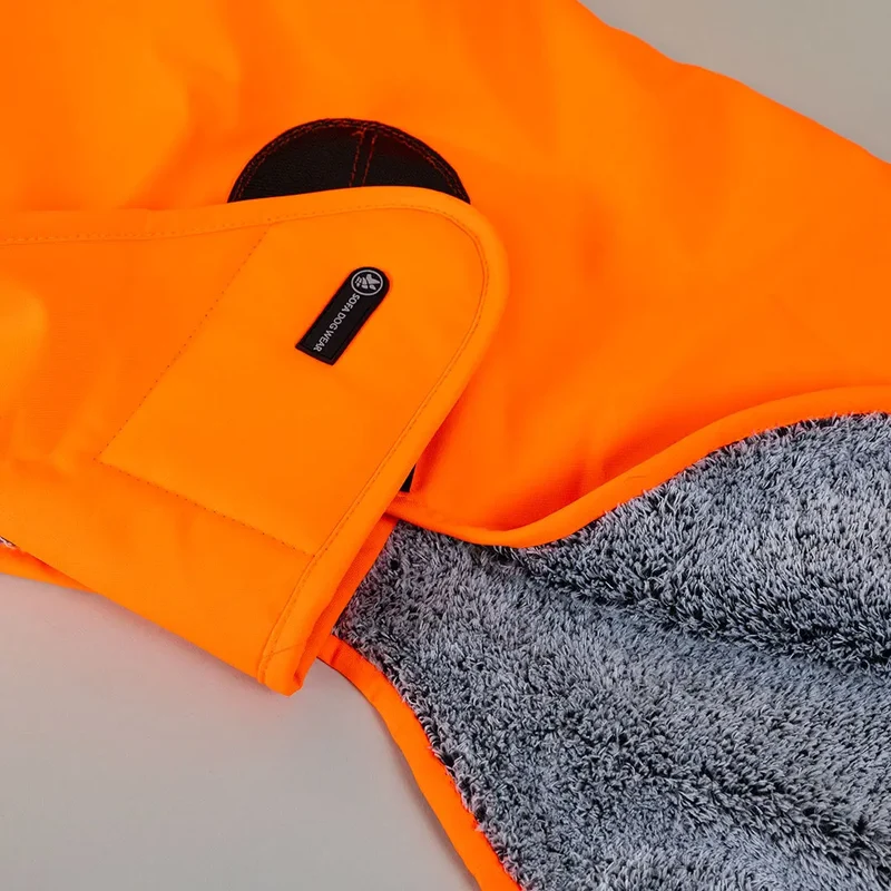 Warmer Hundemantel „Hugo“ – Neon-Orange