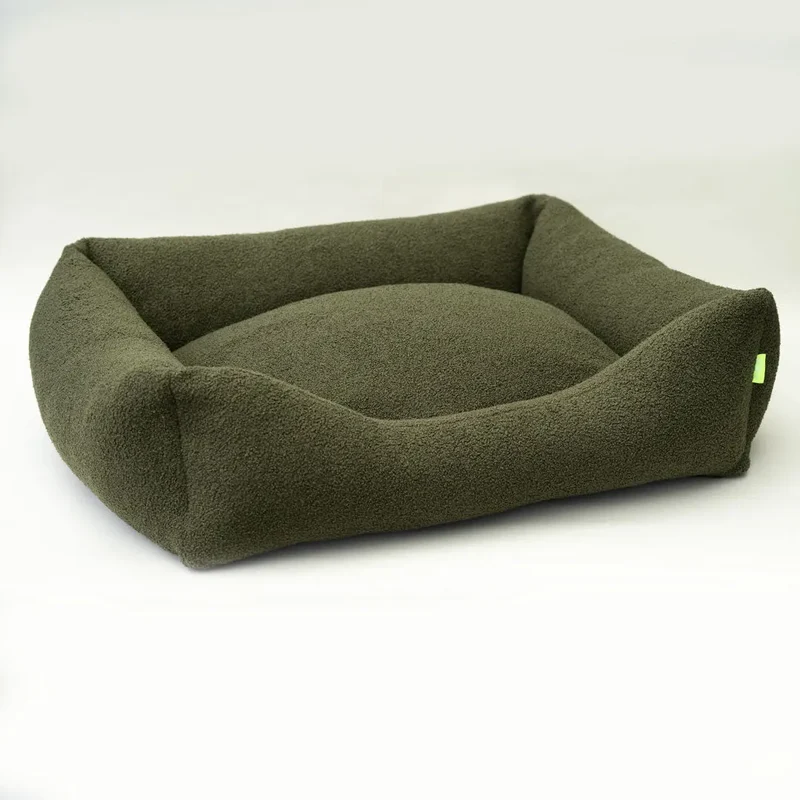 Luxus-Hundebett „Canapé Teddy Deluxe“ oliv