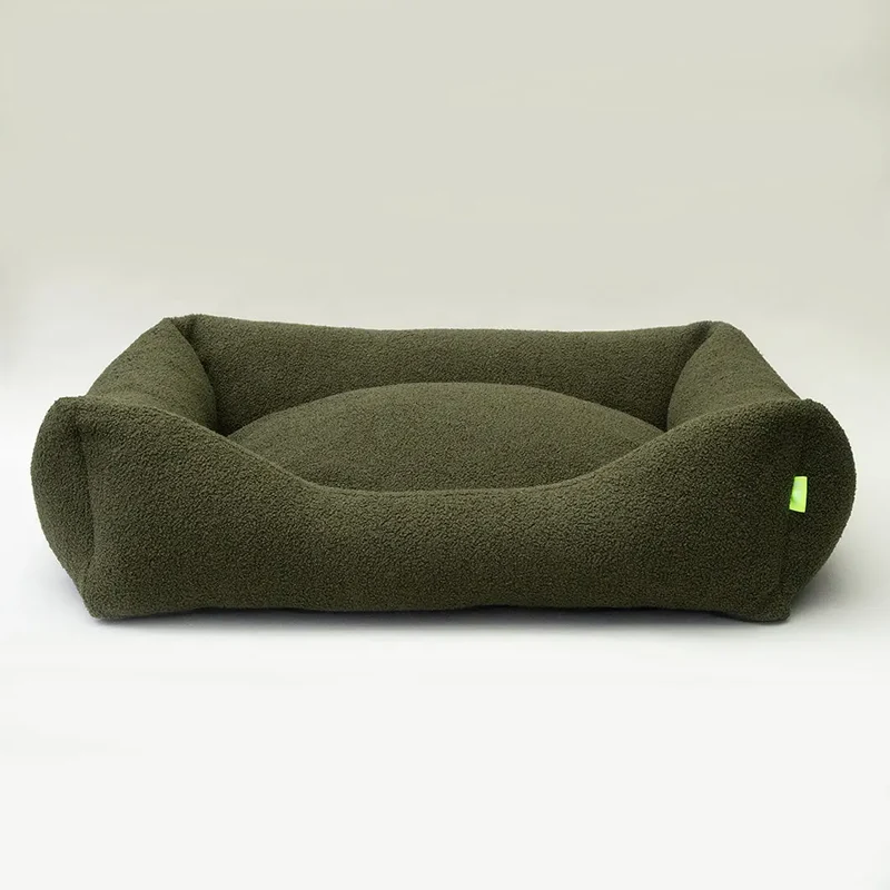 Luxus-Hundebett „Canapé Teddy Deluxe“ oliv