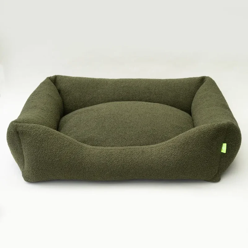 Luxus-Hundebett „Canapé Teddy Deluxe“ oliv