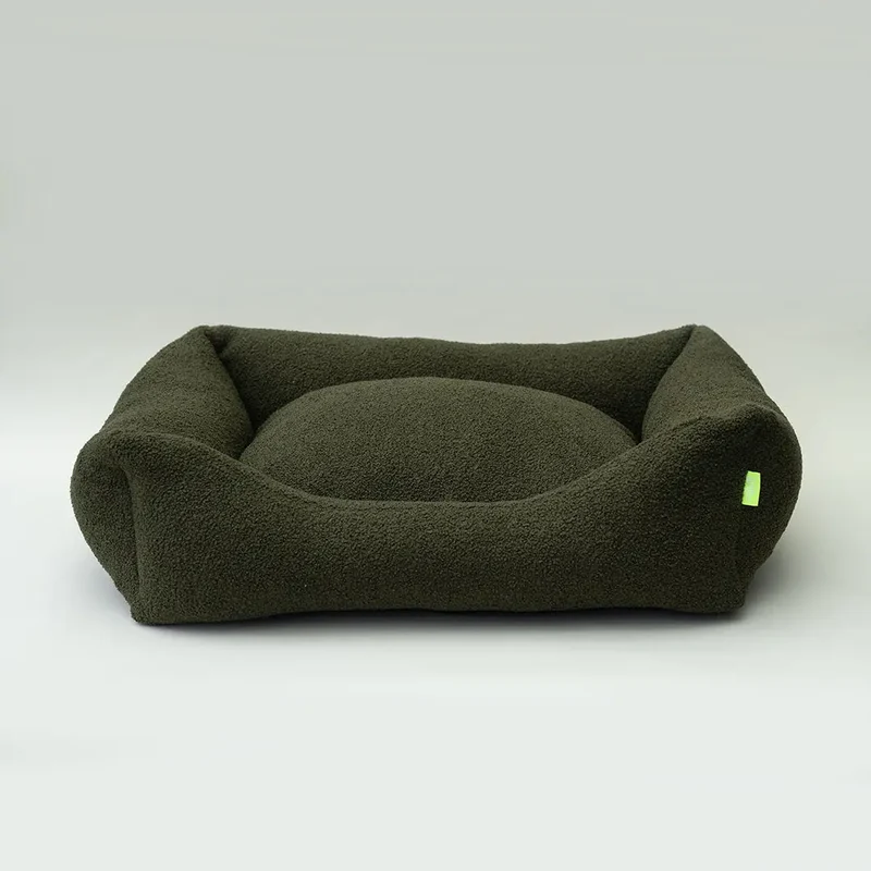 Luxus-Hundebett „Canapé Teddy Deluxe“ oliv