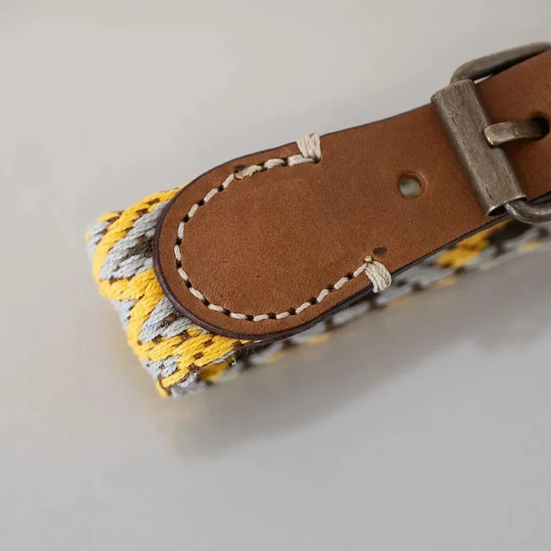 Bohemian Hundehalsband -"Yellow Zikzag" - Buddys