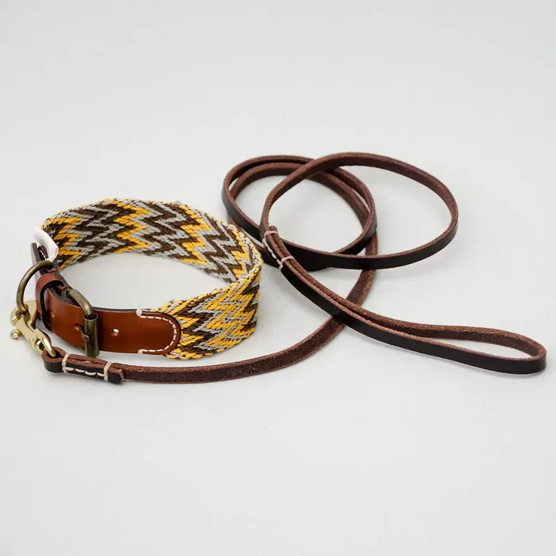 Bohemian Hundehalsband -"Yellow Zikzag" - Buddys