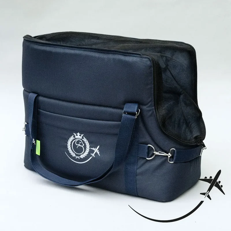 Hundeflugtasche AIR XL-LONG Lunch & Dinner – Navy