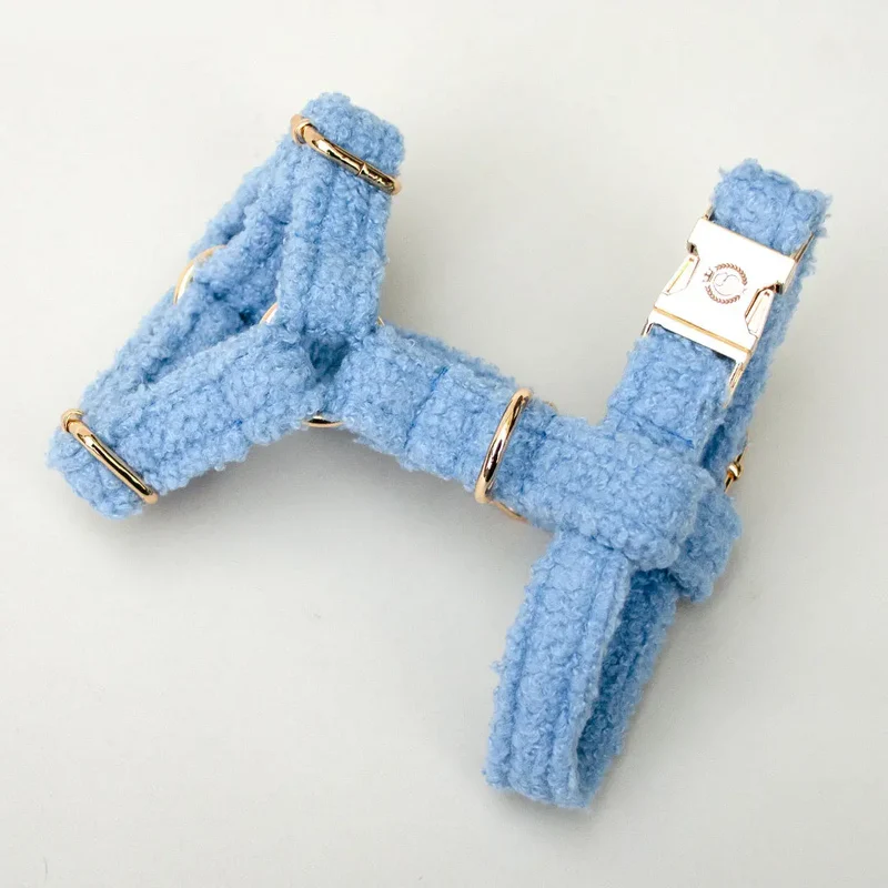 Kuscheliges Hundegeschirr „Teddybaer“ - bleu