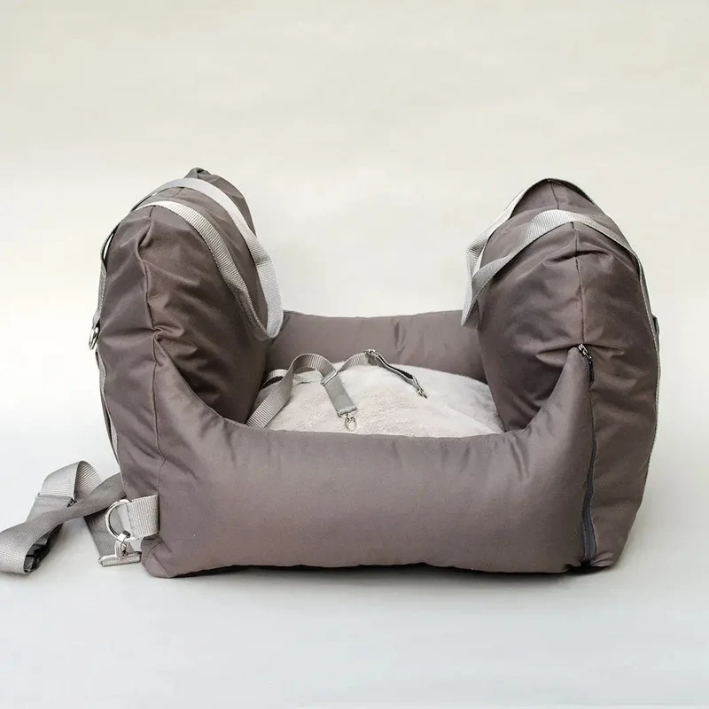 Hundeautositz „Travel Deluxe" – Taupe